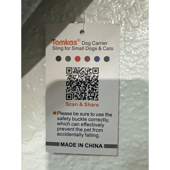 Tomkas Dog Carrier Sling Small Dogs & Cats Gray Adjustable Pet Shoulder Bag - Picture 2 of 6